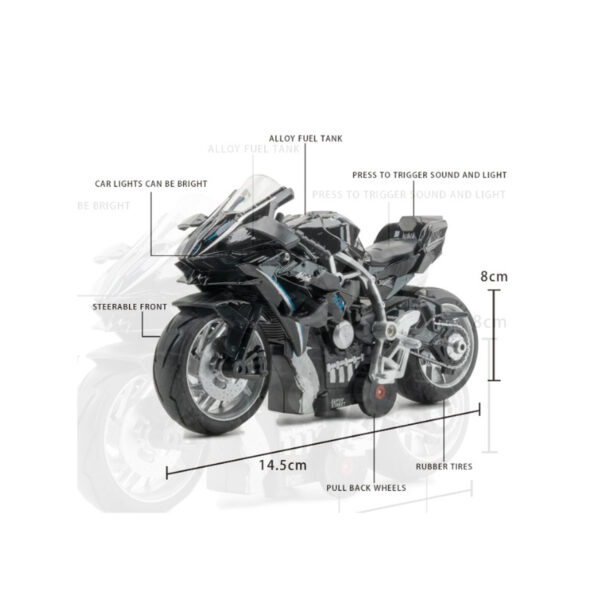موتور بازی مدل KAWASAKI NINJA عقبکش موزیکال کد 264