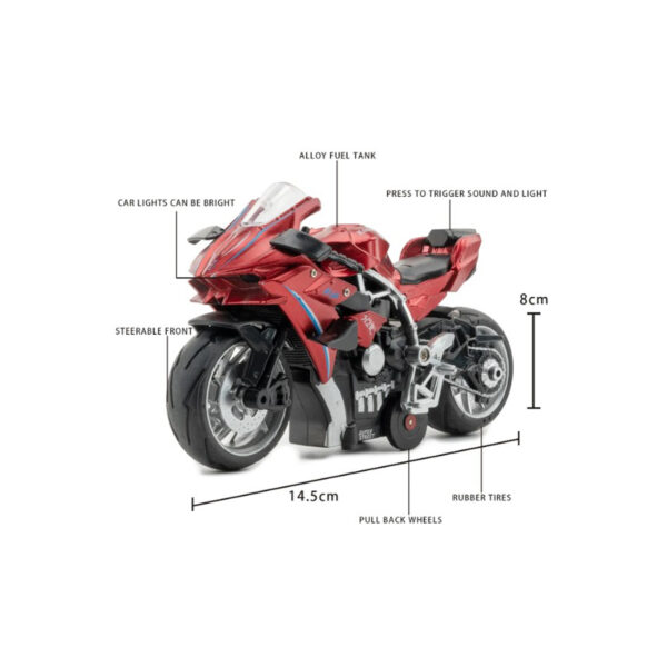 موتور بازی مدل KAWASAKI NINJA عقبکش موزیکال کد 264